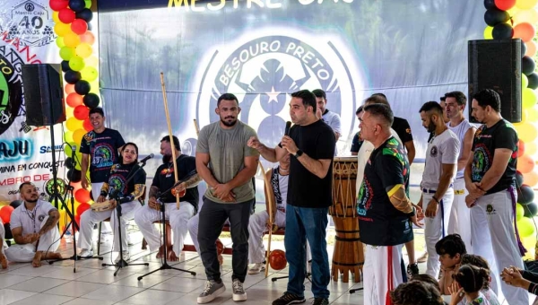 Vereador Samir Bestene prestigia batizado e troca de cordas do Grupo de Capoeira Besouro Preto Mangangá