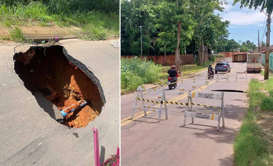 Após intervenção do TCE-AC, Prefeitura interdita trecho da Rua José Magalhães por risco à população