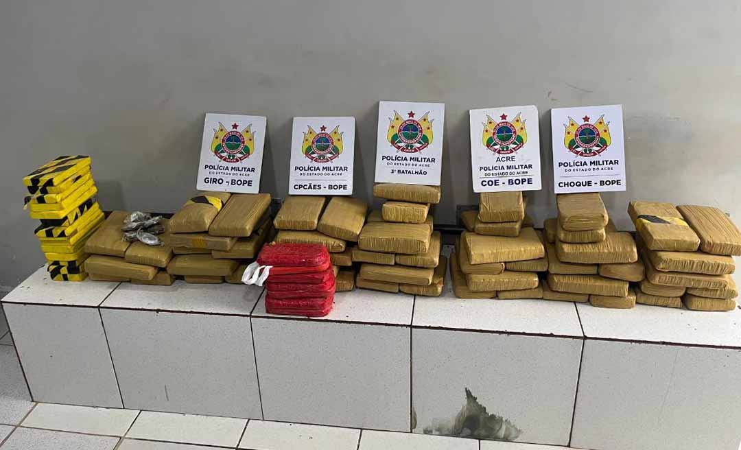 Polícia Militar retira quase 90 quilos de drogas de circulação no bairro Eldorado, em Rio Branco