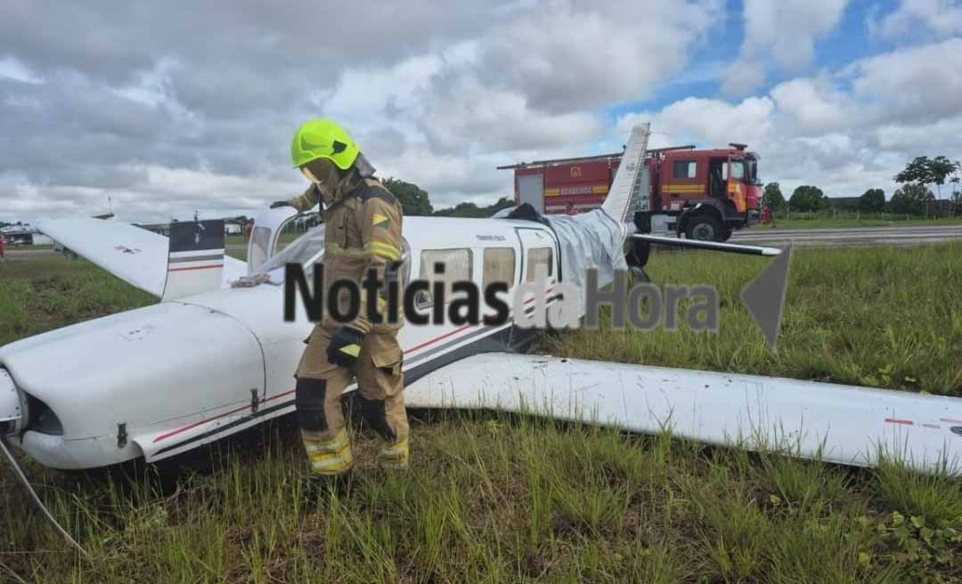Avião de pequeno porte sofre pane e assusta moradores de Tarauacá; aeronave transportava duas pessoas, além do piloto