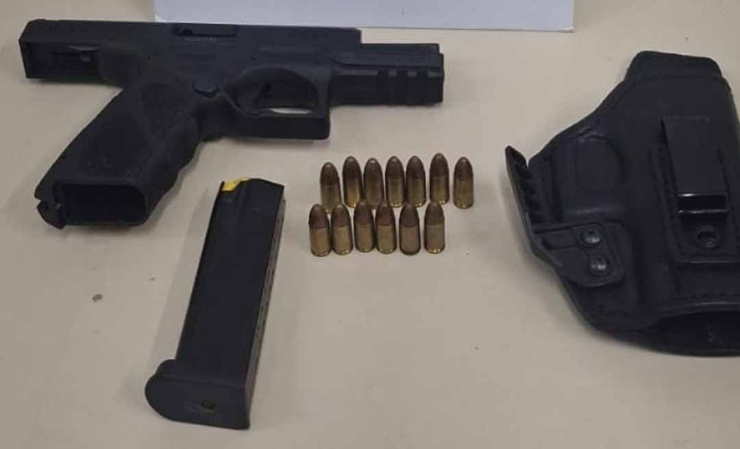 PM prende homem e apreende arma de fogo durante ocorrência de violência doméstica em Sena Madureira