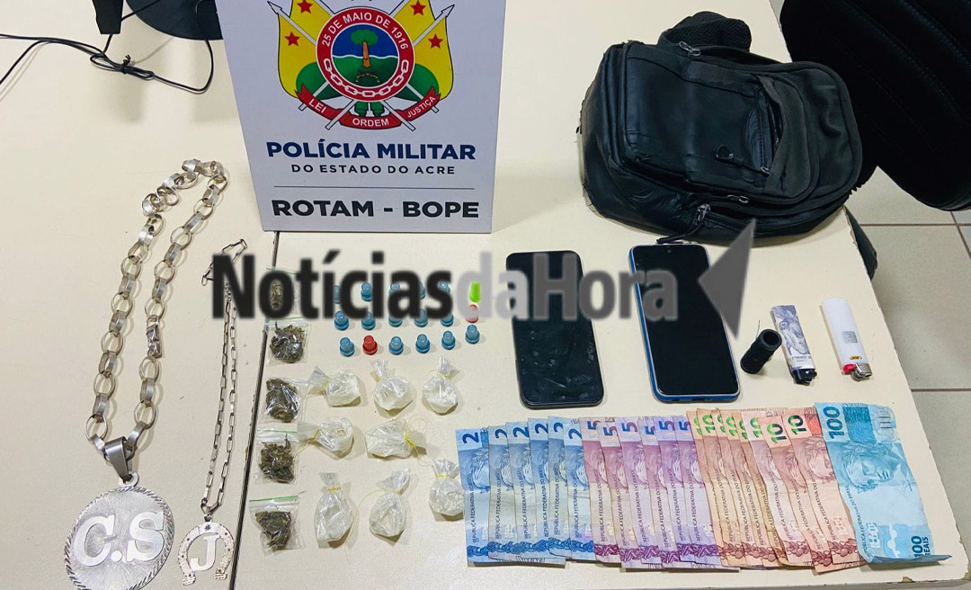 BOPE prende quatro suspeitos por tráfico de drogas durante a Operação Impacto, em Rio Branco