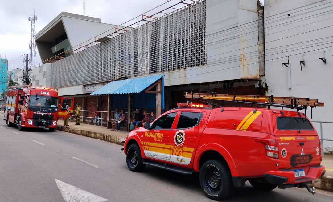 Falso princípio de incêndio em prédio abandonado mobiliza Corpo de Bombeiros no Centro de Rio Branco
