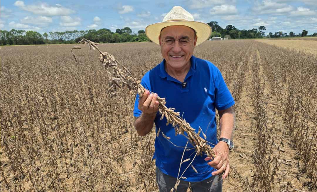 Durante agenda política no Alto Acre, Bocalom visita plantio de soja no município de Brasileia