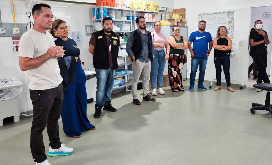 TCE-AC participa de vistoria na Central de Material da Maternidade instalada no INTO após denúncias de condições insalubres