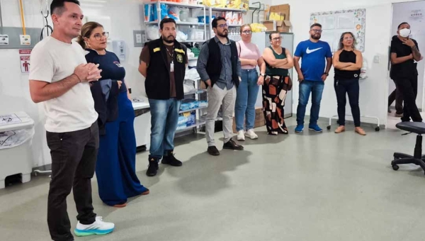 TCE-AC participa de vistoria na Central de Material da Maternidade instalada no INTO após denúncias de condições insalubres