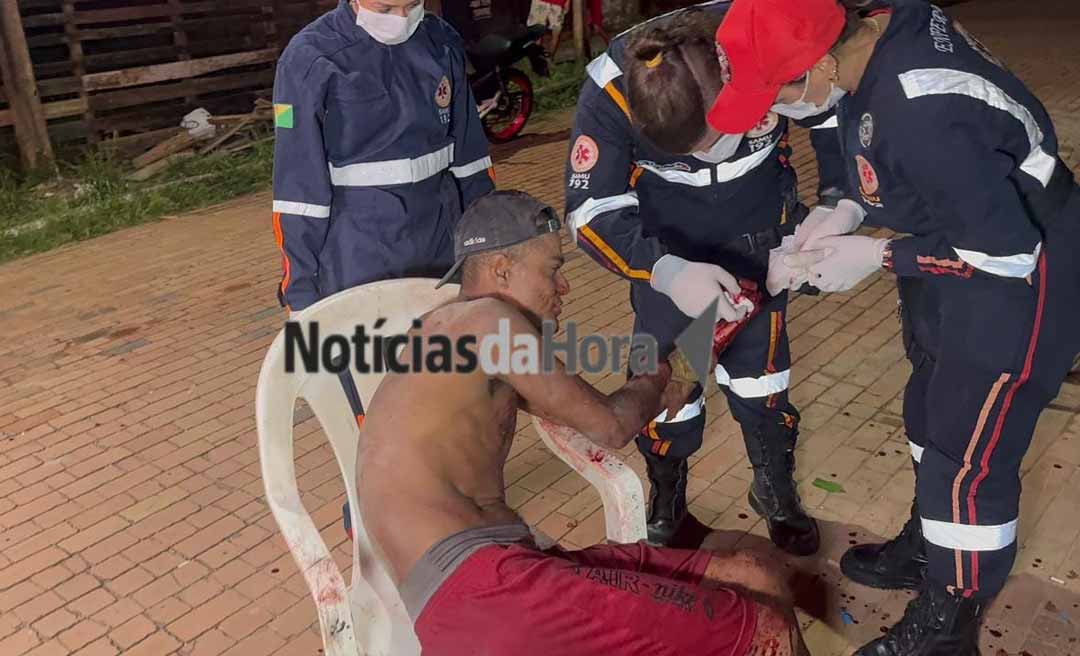 Homem que teve mão amputada é ferida novamente no bairro Defesa Civil, em Rio Branco