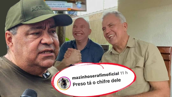 Mazinho responde deboche de Gerlen Diniz: “Preso tá o chifre dele”