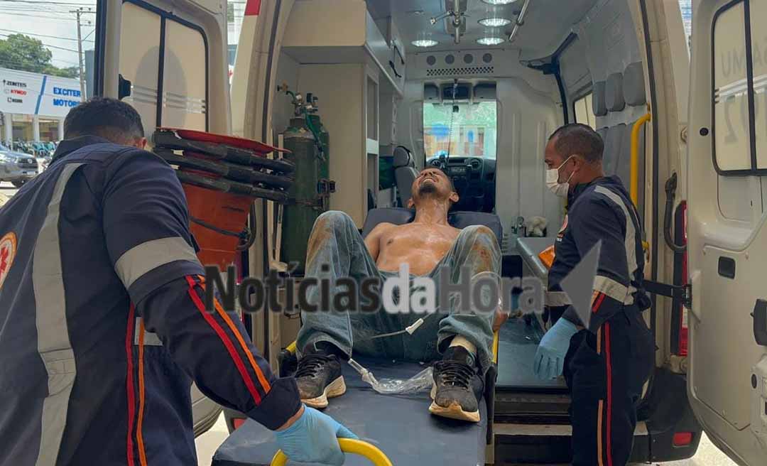 Homem reage a assalto e é esfaqueado nas costas enquanto ia para entrevista de emprego, em Rio Branco