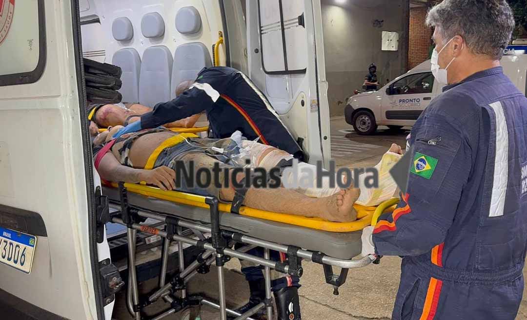 Motociclista perde controle e colide contra poste de igreja no Ramal Bom Futuro; duas pessoas ficam feridas em Rio Branco
