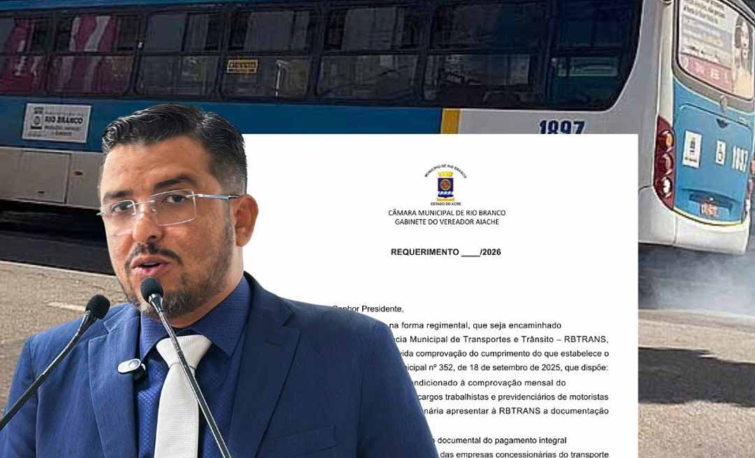 Requerimento de Aiache é aprovado por unanimidade e reforça cobrança por transparência no transporte público
