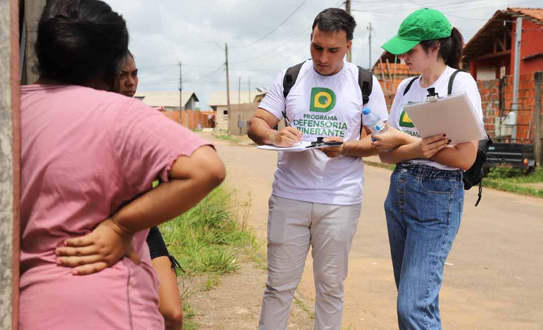 Defensoria Pública atende famílias que vivem em área de ocupação no Loteamento Jequitibá em Rio Branco