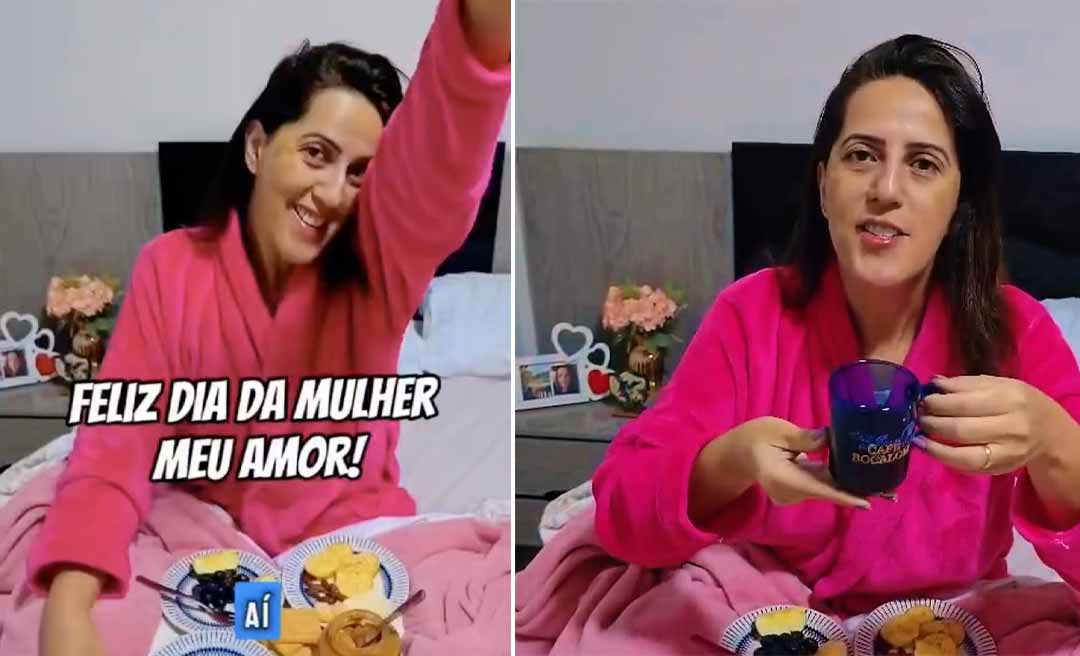 “Hoje quero começar o dia homenageando minha esposa”, diz Bocalom ao acordar primeira-dama no Dia Internacional da Mulher