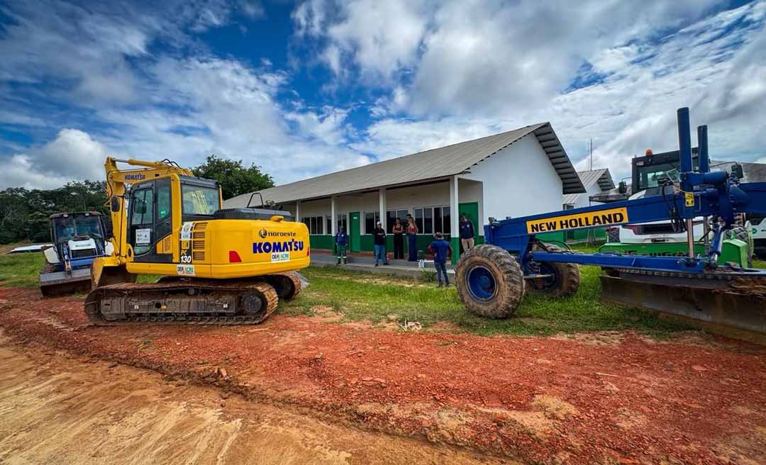Obras do estande de tiro do Cieps avançam com trabalho do  Departamento de Estradas de Rodagem do Acre