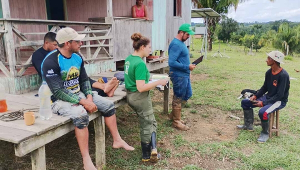 Idaf realiza força-tarefa e reforça ações de defesa agropecuária em região isolada do Juruá