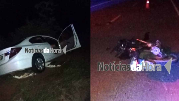 Motociclista fica ferido após colisão frontal na AC-10, no interior do Acre