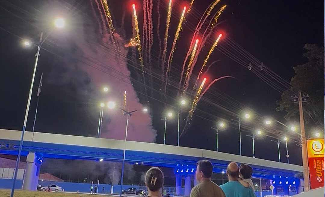 Festa de inauguração do elevado Mamédio Bittar tem até show pirotécnico