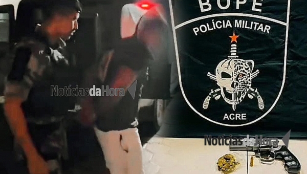 Polícia Militar estoura esconderijo e prende monitorado com arma e drogas na capital