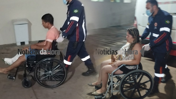 Batida entre moto e carro deixa casal com fraturas no Belo Jardim III, em Rio Branco