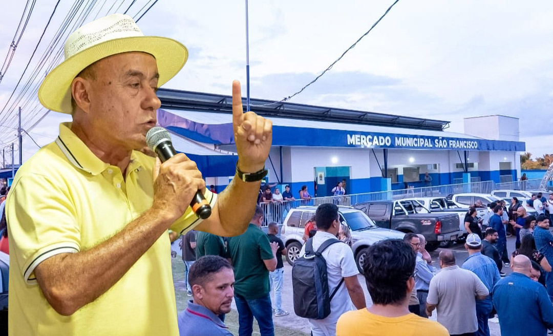 “Agora vai funcionar de verdade”, diz Bocalom ao reinaugurar Mercado São Francisco, no bairro Eldorado