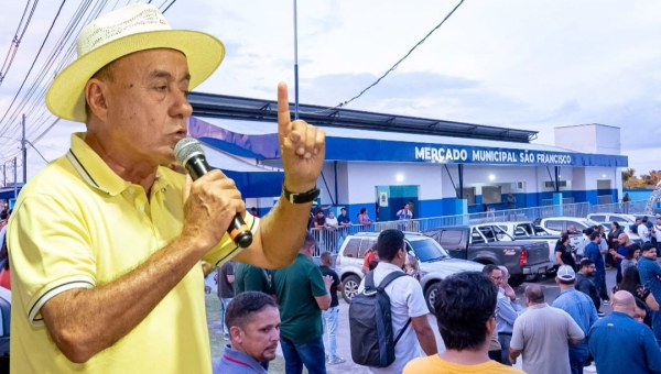 “Agora vai funcionar de verdade”, diz Bocalom ao reinaugurar Mercado São Francisco, no bairro Eldorado