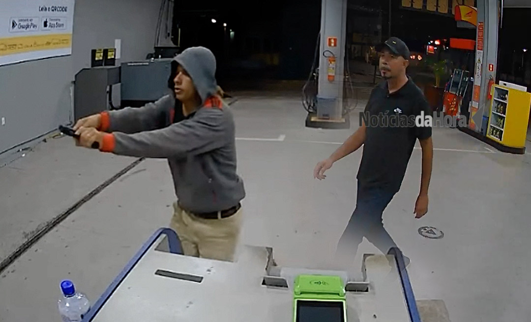 Funcionários de posto de combustíveis são rendidos e trancados durante assalto na região central da capital