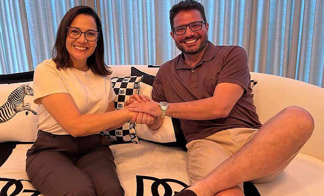 Gladson recebe Mailza em Manaus e diz: “O Acre está em boas mãos”