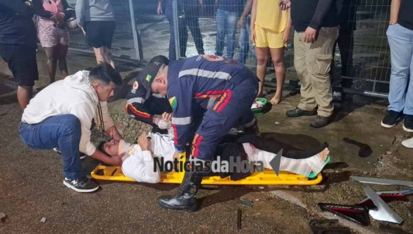 Motociclista fica ferido após colisão com caminhonete na Isaura Parente, em Rio Branco