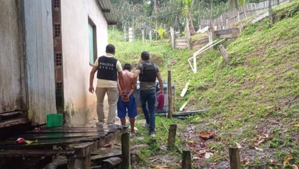 Polícia Civil prende homem em flagrante por estupro de vulnerável contra enteada de 11 anos em Cruzeiro do Sul