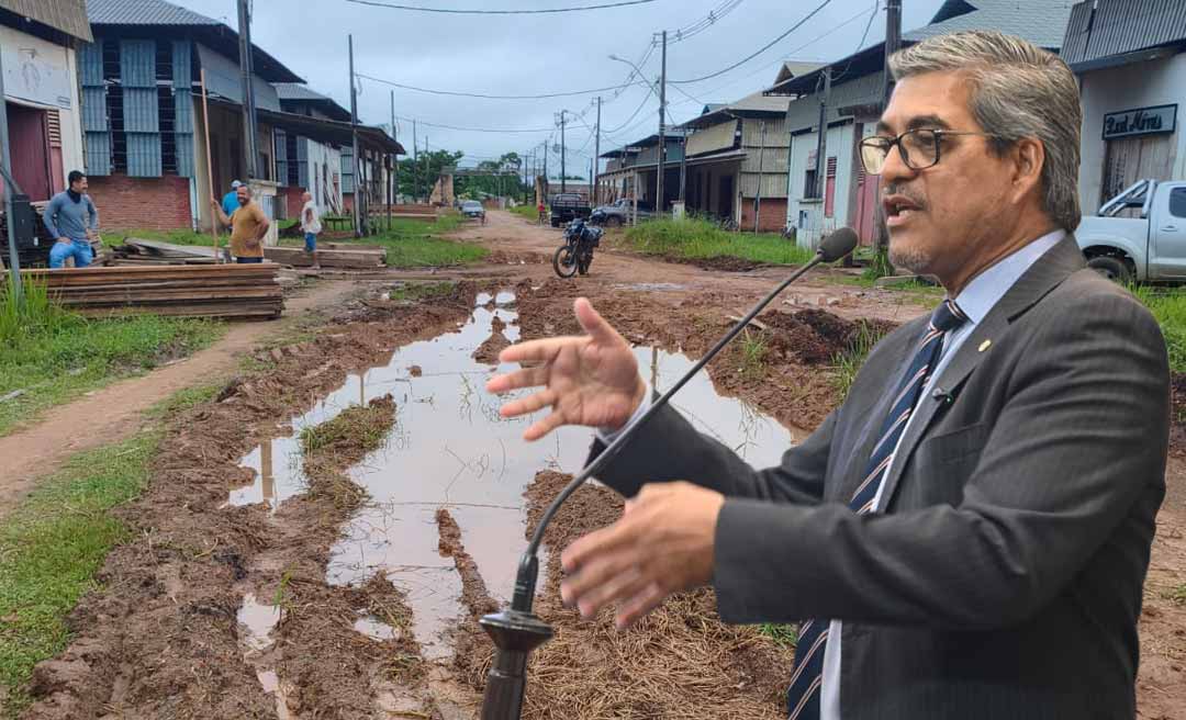 Edvaldo Magalhães denuncia precariedade no acesso ao Parque Industrial de Feijó
