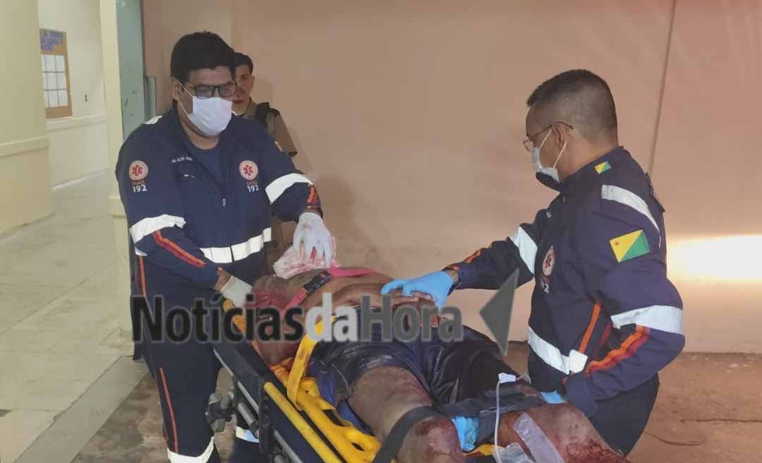 Discussão em bar termina com homem baleado na mandíbula por policial penal em Rio Branco