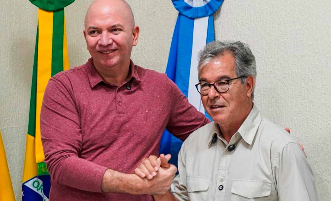 “Favorito ao Senado”, diz Gerlen Diniz durante visita de Jorge Viana a Sena Madureira