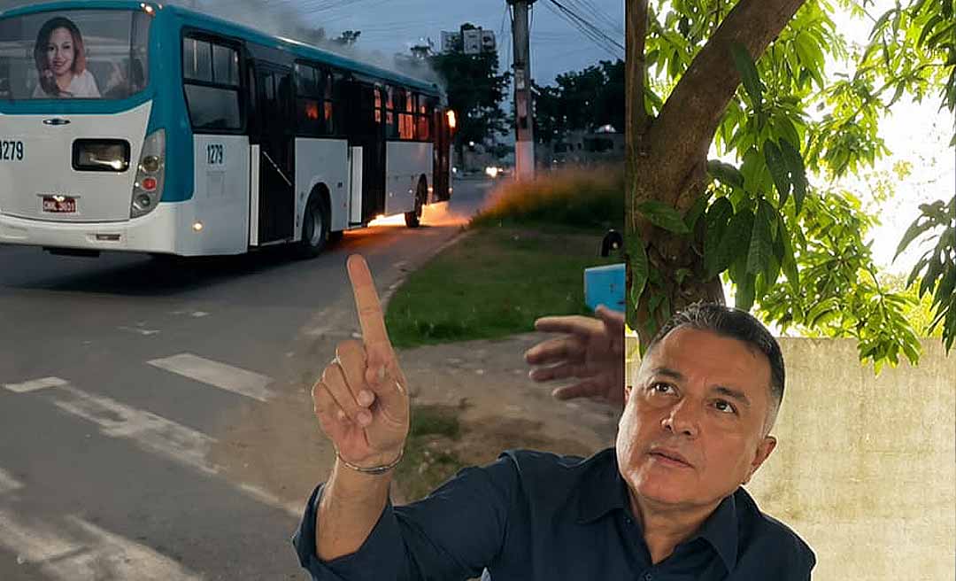 “Vai esperar morrer alguém?”: vereador Eber Machado detona transporte coletivo após ônibus pegar fogo em Rio Branco